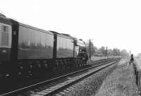 Making waves. Privately preserved A3 Pacific 4472 <I>Flying Scotsman</I> passing St Germains on the approach to Edinburgh on 8 June 1969 with the Hull Miniature Railway Society 21st anniversary special.<br><br>[Dougie Squance (Courtesy Bruce McCartney) 08/06/1969]