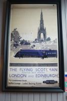 An early British Railways poster advertising The Flying Scotsman service. This framed example was found on a wall in The Booking Office outside Waverley Station on 19 April 2017.<br><br>[John McIntyre 19/04/2017]