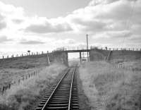 Cab view from the Greenlaw freight shortly after leaving Gordon in July 1965. [See image 58926]<br><br>[Bruce McCartney 16/07/1965]