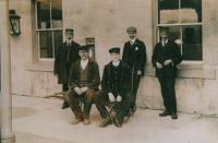 Allandale Station staff from an old postcard.<br>
<br>
I think you can just about make out the postbox in the first photo here:<br>
http://www.disused-stations.org.uk/a/allendale/<br><br>[Bruce McCartney Collection //]