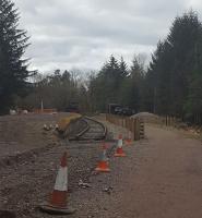 Heritage Railway Association visit to Invergarry: view of the station from the Fort Augustus end.<br><br>[John Yellowlees 02/04/2017]