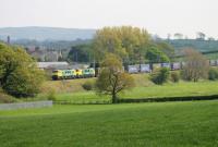 90045 and 90043, both in the modern Freightliner livery, head north on the WCML on 2nd May 2017. The container train, running from Daventry to Coatbridge, is approaching the Oubeck Loops.<br><br>[Mark Bartlett 02/05/2017]