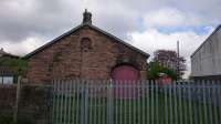 Wooler goods shed, a substantial building, appears well maintained and is now used by an antique dealer. 10th May 2017.<br><br>[Alan Cormack 10/05/2017]