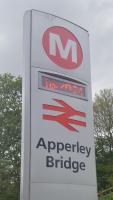 Station clock at the newly re-opened Apperley Bridge, on the Leeds to Skipton line, on 6th May 2017.<br><br>[John Yellowlees 06/05/2017]