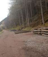 Heritage Railway Association visit to Invergarry: view from the end of the island platform looking to Fort Augustus.<br><br>[John Yellowlees 02/04/2017]