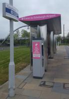 Corporate branding (Royal Bank of Scotland) at Gogarburn tram stop.<br><br>[John Yellowlees 02/05/2017]