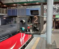 Situated next to the stairs from Princes Street, E458 on Platform 19 must be the most in-your-face signal in Scotland. It has just started the 1530 to London KX, which, as indicated, will take the Platform 2 line (ie straight ahead).<br><br>[David Panton 28/05/2017]