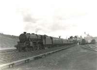 Black 5 45480 gets underway from Dumfries on 15 July 1961 with a Saturday local service for Stranraer. [See image 56491] <br><br>[G H Robin collection by courtesy of the Mitchell Library, Glasgow 15/07/1961]