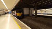 Westbound 334 heads out of low level Queen Street.<br><br>[Beth Crawford 18/05/2017]