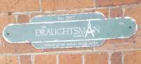 The Draughtsman Alehouse on Doncaster Station - a delightfully retro sign to a brand-new establishment!<br><br>[John Yellowlees 04/06/2017]