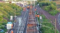 A view showing the nearly completed work to install the second point and piece the signalling back together.<br><br>[Jeffray Wotherspoon 11/06/2017]