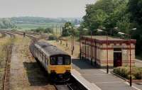 Westbound 150144 calls at Kirkham & Wesham in August 1994 on a Blackpool to Buxton service. Twenty three years later this Sprinter unit is still a regular visitor to the Blackpool lines on Northern services.<br><br>[Bill Roberton //1994]