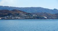 45407 climbs out of Mallaig with 'The Jacobite' viewed from the CalMac ferry 'Loch Fyne'.<br><br>[Ewan Crawford 16/06/2017]