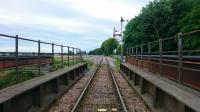 This is the view east from the level crossing by the former Forres East Junction showing works to build a new longer loop at Forres. Note the beginnings of the doubling of this bridge, on the left, which will carry two tracks. Beyond the bridge a new track has been laid on the left alongside the existing running line.<br><br>[Alan Cormack 21/06/2017]