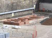 What looks like a maze in progress in the former car park area at the east side of Queen Street as work continues on the new staff accommodation block. <br><br>[Colin McDonald 25/06/2017]