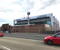 The imposing frontage of Belfast Central Station, seen here looking across East Bridge Street in June 2017.<br><br>[Andy Furnevel 12/06/2017]