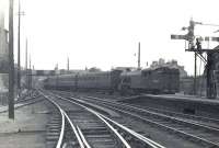 V1 67664 arriving with a train at Helensburgh Central on 14 June 1958.<br><br>[G H Robin collection by courtesy of the Mitchell Library, Glasgow 14/06/1958]