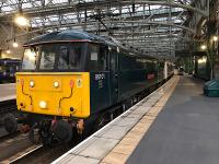 86101 <I>Sir William A Stanier FRS</I> prepares to take the Glasgow portion of the Lowland Caledonian Sleeper south on 2nd July 2017.<br><br>[Colin McDonald 02/07/2017]