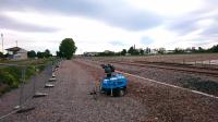 Forres will soon have not only a new station (with a loop actually in the station) but also a considerably longer loop. this is the view west to Forres East Junction and the Waterford Road level crossing from the east. Waterford Road LC will be swept away in favour of a new overbridge alongside the new station.<br><br>[Alan Cormack 21/06/2017]