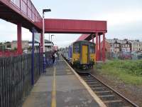 Northern 150277 calls at Blackpool Pleasure Beach on a service for Colne on 16th June 2017. This station opened in 1987 and is now used by over 100,000 passengers per year so will be a significant contributor to receipts on the Blackpool South branch. <br><br>[Mark Bartlett 23/06/2017]