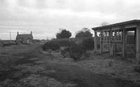 Rosewell and Hawthornden station site, looking towards Edinburgh in December 1976.<br>
<br><br>[Bill Roberton /12/1976]