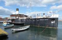 LNER Paddle Steamer <I>Wingfield Castle</I>, formerly a Humber Estuary ferry, has been retired to its birthplace in Hartlepool as the largest exhibit in the excellent museum based around the old dock. The exterior is in need of some TLC but there is a very tidy wood panelled café in the lounge inside. <br><br>[Mark Bartlett 26/06/2017]