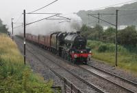 The first <I>Fellsman</I> since 2015, and one of only five planned for the limited 2017 season, set off in atrocious weather on 11th July behind 45690 <I>Leander</I>, seen passing Woodacre on the outward leg. Thankfully it was much sunnier for the return trip. <br><br>[Mark Bartlett 11/07/2017]