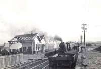 Gresley K2 2-6-0 no 61792 calls at Tillynaught Junction on Saturday 17 April 1954 with a train for Elgin via the coast. <br><br>[G H Robin collection by courtesy of the Mitchell Library, Glasgow 17/04/1954]