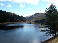 Talla - looking south over the reservoir in 2006. The trustees had a view over Talla from the boardroom at the Lodge - which, with the help of a glass or two of claret, no doubt took their minds off the climb up from the platform [see image 6639].<br><br>[John Furnevel 01/02/2006]