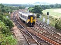 An Edinburgh train at Inverkeithing East Junction in 2002.<br><br>[John Furnevel //2002]