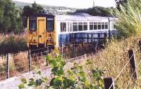 Prototype railbus 140001 in the sidings at Dufftown on 15 September 2004. [See image 4273]<br><br>[John Furnevel 15/09/2004]