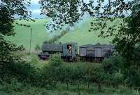 No 17 works hard taking a loaded coal train to the Bedlay exchange sidings.<br><br>[Andy Kirkham //]