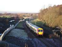 1331 Dalmuir-Larkhall approaching Chatelherault.<br><br>[Andy Kirkham 12/12/2005]