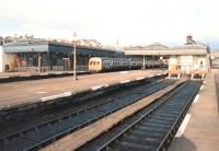 Platform scene at the south end of Stirling station in 1981.<br><br>[John Furnevel 20/10/1981]
