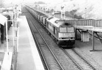 60017 <I>Shotton Works Centenary</I> hauls coal south through New Cumnock station in February 1998.<br><br>[John Furnevel 11/02/1998]