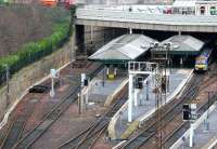 Track alterations in progress at the west end of Waverley in January 2006 as part of the preparations for construction of the new northside through platform (codename Balmoral).<br><br>[John Furnevel 14/01/2006]