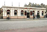 The original booking office and later parcels office on Waverley Bridge, standing between the ramps running down to the station concourse. Recently refurbished and in use as a Chinese restaurant in January 2006.<br><br>[John Furnevel 14/01/2006]