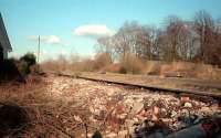 Kilbarchans island platform looking east. This is before conversion to a cycleway.<br><br>[Ewan Crawford //]