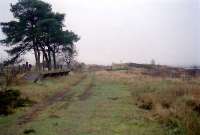 Loch Skerrow from the east. The loch itself is to the right. The water tank and siding were to right and houses to left. The platforms were staggered.<br><br>[Ewan Crawford //]