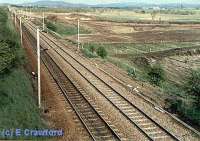 Ravenstruther, looking south. The coal loading terminal is under construction and railway trackbeds are being prepared.<br><br>[Ewan Crawford //]