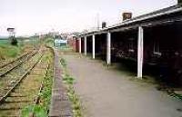 The empty platform at Stranraer Town.  Access by kind permission of Railtrack.<br><br>[Ewan Crawford //]