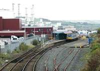 Larne Harbour looking towards the bufferstops.<br><br>[Ewan Crawford 18/10/2004]