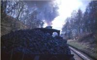 View from the guards van over the tender of CR123 on 12 April 1963, as <I>Scottish Rambler No 2</I> climbs Bridge of Allan bank towards Dunblane.<br><br>[John Robin 12/04/1963]