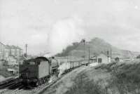 61197 brings a long coal train off the Drongan line.<br><br>[John Robin 30/09/1963]