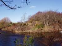 Site of the bridge which carried the line into the original Girvan station.<br><br>[William Tollan 09/02/2006]