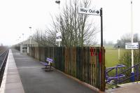 Looking west along the platform at Gretna Green in February 2006.<br><br>[John Furnevel 12/02/2006]