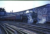 45698 at Carlisle on Liverpool/Manchester train.<br><br>[John Robin 24/07/1965]