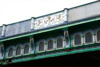 Detail of central section of the former Caledonian Railway bridge over Roseburn Terrace, Edinburgh, on the approach to Murrayfield station in February 2006. Now part of a public walkway.<br><br>[John Furnevel 19/02/2006]