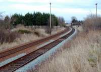 Drumshoreland looking east. A line branched off to the left for the shale oil works at Broxburn.<br><br>[Ewan Crawford //]