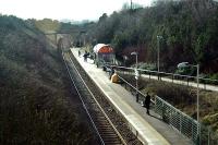 Livingston North looking west. Re-doubling the track here will be tricky ...<br><br>[Ewan Crawford //]